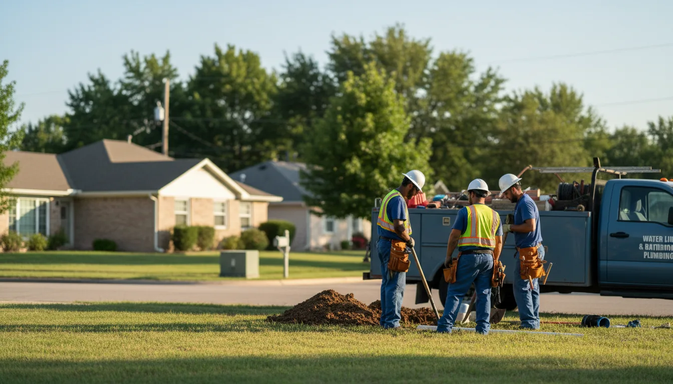 Residential water line and bathroom plumbing service in Woodland, AL